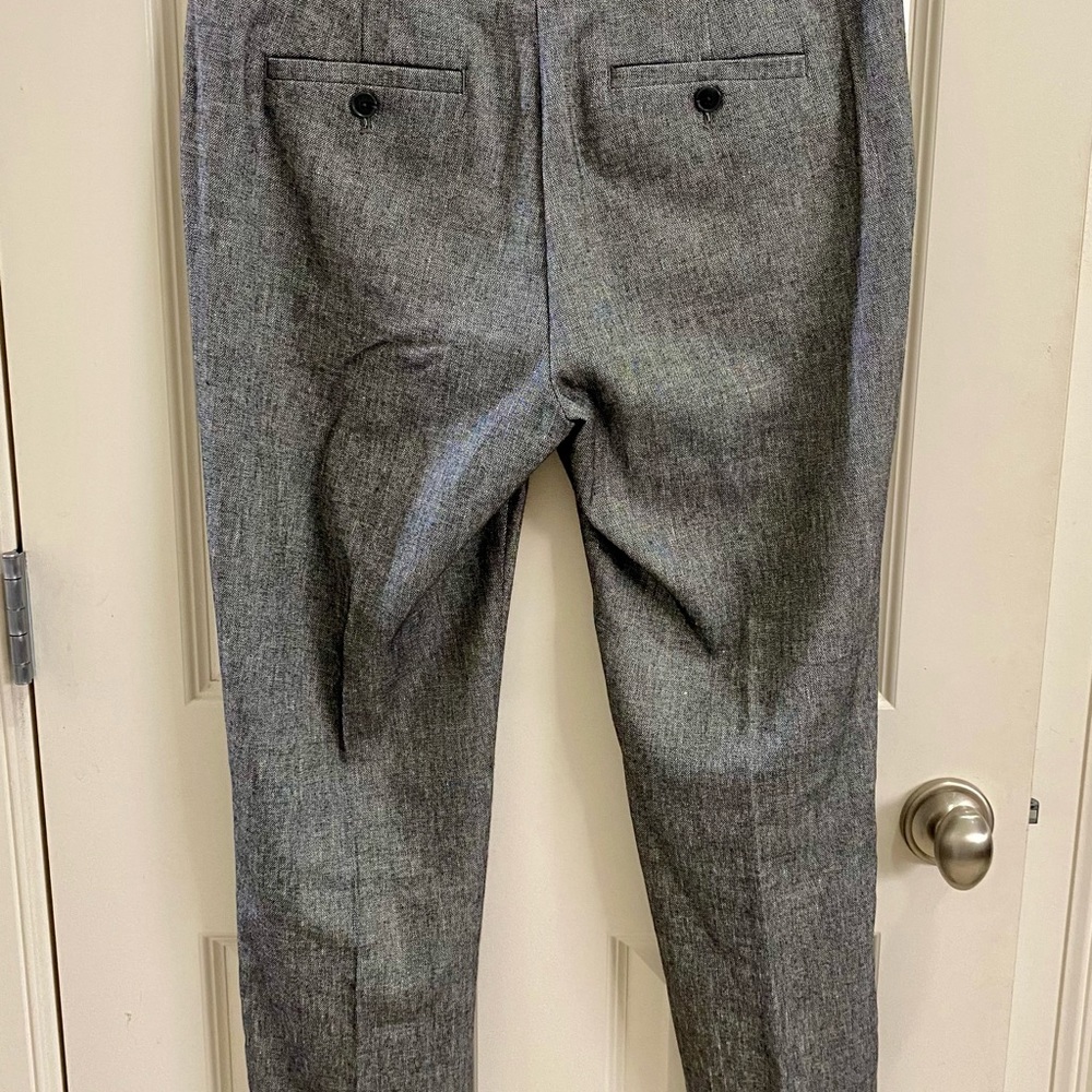 LOFT slim style pants in Black/white crosshatch pattern. Size-8 - Picture 2 of 4